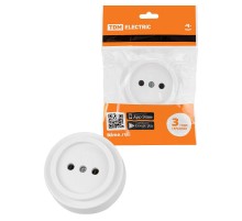 Розетка 2П открытой установки IP20 10А белая "Ретро"  SQ1806-0525  TDM