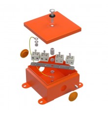 Коробка металлическая огнестойкая 70-0360-FR6.0-8 Е15-Е120 110х110х65 IP55 8p, 6.0 мм.кв. 70-0360-FR6.0-8  Промрукав