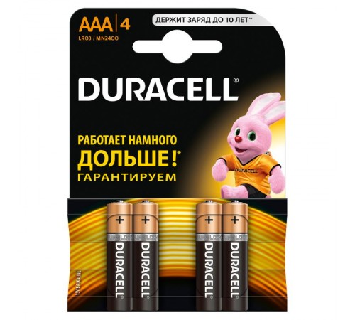 Элемент питания Duracell LR03-4BL BASIC  Б0026813  Duracell