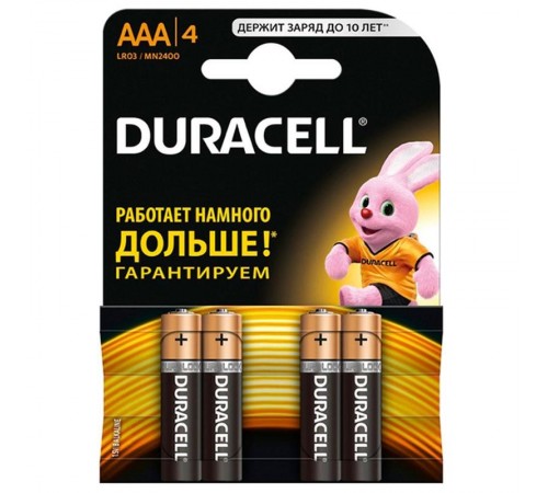 Элемент питания Duracell LR03-4BL BASIC  Б0026813  Duracell