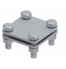 Соединитель плоского проводника до 30 мм две пластины, гор. цинк, 391151  МС-151-ГЦ   Ostec