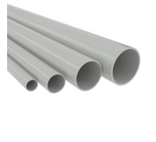 Труба жесткая гладкая ПВХ 20мм лёгкая, 3м, серый (розница)  63920R  DKC