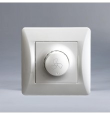 Регулятор скорости вентилятора поворотный, 220-250V, 300VA (белый)  201153  SPL