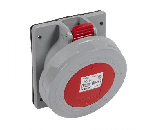 Встраиваемая розетка без блокировки - P17 Tempra Pro - IP 66/67 - 32 А  555491  Legrand