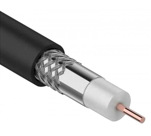 Каб. коаксиал. RG11 CCS 75Ом FPE PVC черн. (300м)  CC1-R1F1-119-300-G  GENERICA