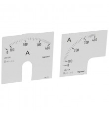 Измерительная шкала (1 круглая + 1 квадратная) для аналоговых амперметров - 0-400 A  014618  Legrand