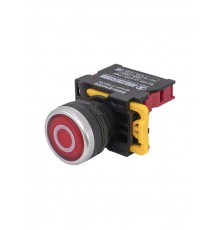 ВК22-EA4322-65У1, красный, с символом "", 1НЗ, цилиндр, d22мм, IP65, выключатель кнопочный  (ЭТ)   ET924745   Электротехник