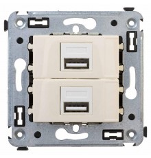 USB зарядное устройство в стену, "Avanti", "Ванильная дымка"  4405543  DKC