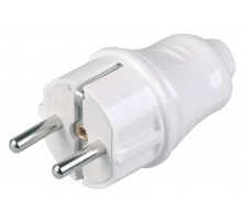 Вилка разборная прямая с з/к 16А белая ВПп10-01-Ст  EVP10-16-01-K01  IEK