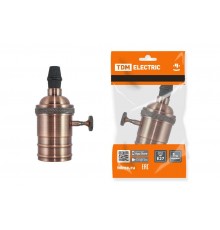 Патрон подвесной Е27 с выключателем, металлический "Лофт", медь  SQ0335-0069  TDM