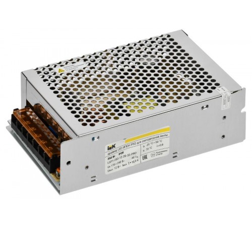 Драйвер для светодиодных лент LED ИПСН-PRO 250Вт 12В IP20 блок-клеммы  LSP1-250-12-20-33-PRO  IEK