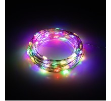 Гирлянда светодиодная серия  Holiday INNR-02M нить мультиколор 10 м 100 microled IP20 3AA  Б0060442  Intro