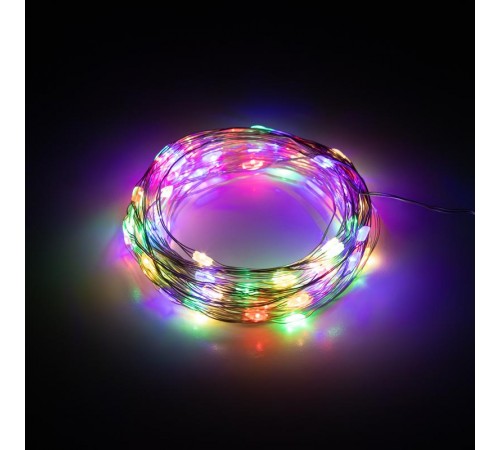 Гирлянда светодиодная серия  Holiday INNR-02M нить мультиколор 10 м 100 microled IP20 3AA  Б0060442  Intro