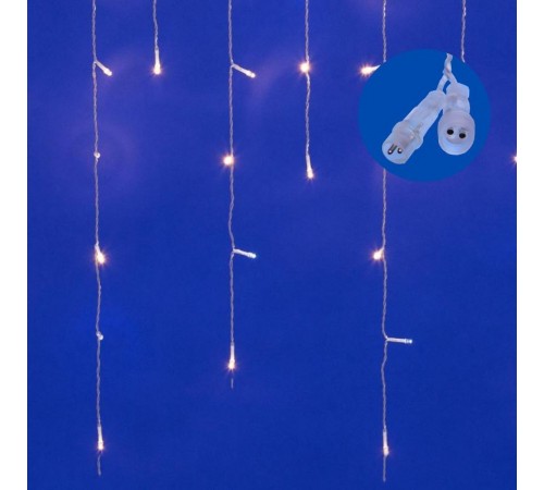 Бахрома с коннекторами светодиодная  с контроллером  ULD-B3010-200/TTK WARMWHITE-WHITE IP44 , 3 м. 200 диодов, шнур прозр., соед  UL-00003949  Uniel