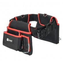 Сумка-пояс двухсекционная усиленная с двухшпеньковым ремнем С-12 Master  c-12  EKF