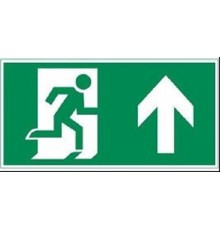 Е38 Направление к эвакуационному выходу прямо (260x117) белый oracal URAN STANDARD  2502005380  Световые Технологии