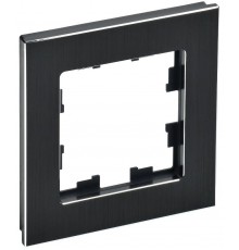 BRITE Рамка 1-ая РУ-1-1-БрЧ металл черный  BR-M12-M-K02  IEK