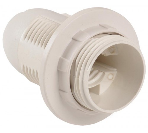 Патрон с кольцом пластик Е14 белый (50 шт), стикер на изделии, Ппл14-02-К12  EPP21-02-01-K01  IEK