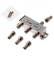 Делитель ТВ   D-F-05 3 ответвления под F разъём в комплекте 4 F разъёма 5-1000 МГц  Б0048324  ЭРА