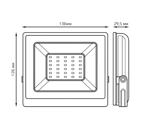 Прожектор светодиодный LED 30W 2100lm IP65 6500К белый  613120330  Gauss