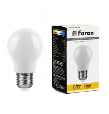 Лампа светодиодная, (3W) 230V E27 2700K A50, LB-375  38266  FERON