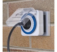 TMH-M-2 16A x1 IP44 Белый розетка-таймер  a026135  Elektrostandard