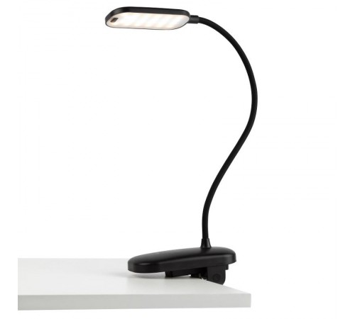 Настольный светильник  NLED-525-6W-BK светодиодный аккумуляторный на прищепке черный  Б0068549  ЭРА