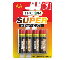 Батарейка солевая (ЭП) R6-4BL (40/720/25920) (AA)   C0033716  ТРОФИ