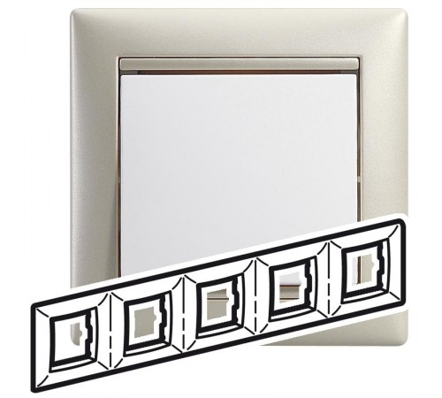Valena Жемчужный Рамка 5-ая гориз  770475  Legrand