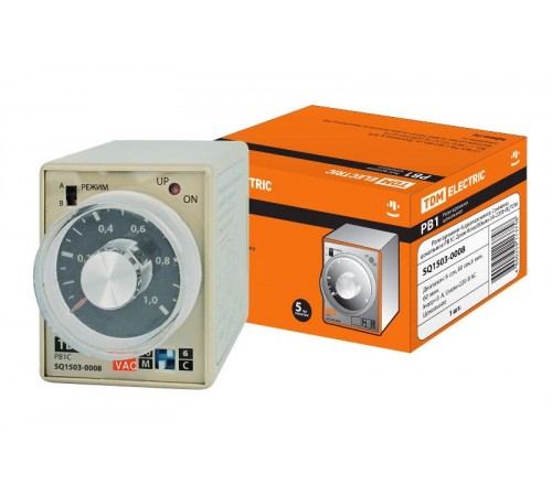 Реле времени РВ1C-2реж-6сек/60мин-5А-220В-8Ц   SQ1503-0008  TDM