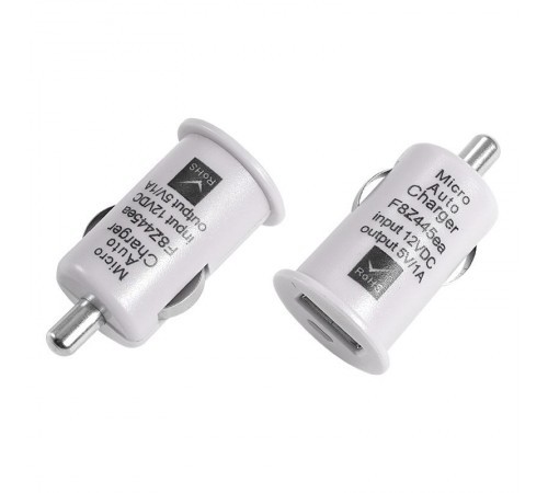 Автозарядка в прикуриватель USB (АЗУ) (5 V, 1000 mA) белая  18-1921  REXANT