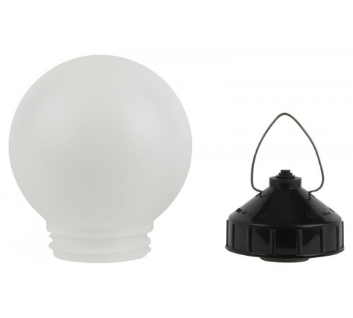 Светильник пылевлагозащищенный под лампу для ЖКХ НСП 01-60-003 подвесной Гранат полиэтилен IP20 E27 max 60Вт D150 шар белый  Б0052010  ЭРА