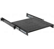 19" выдвижная полка глубиной 400 мм, черная  SS05-400PI  ITK