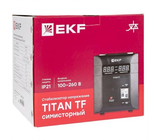 Стабилизатор напряжения электронный напольного исполнения TITAN -TF-5000  stab-TF-5000 EKF
