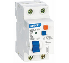 Выключатель автоматический дифференциального тока NXBLE-63Y 1P+N 63А 30mA электронный тип AС, х-ка D, 4,5kA (R)  105557  CHINT