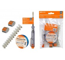 Набор для электромонтажа НЭМ-3, индикатор, изолента 15х10м, ЗВИ 5мм2, СК413х2, ЭкспертЭлектрик  SQ1017-0203  TDM