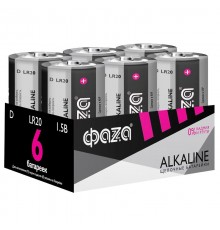 Батарейка LR20 ФАZА Alkaline Pack-6 арт.5030633