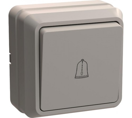 ОКТАВА кремовый Выключатель 1-клавишный кнопочный 10А ВСк20-1-0-ОКм  EVO13-K33-10-DC  GENERICA