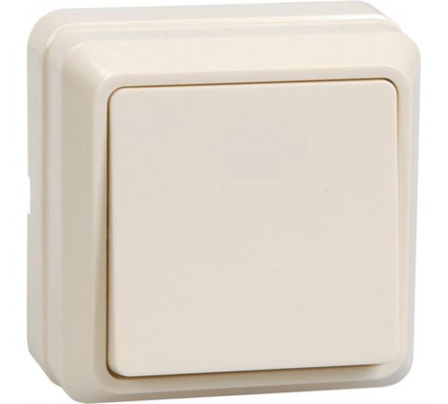 ОКТАВА кремовый Выключатель 1-клавишный кнопочный 10А ВСк20-1-0-ОКм  EVO13-K33-10-DC  GENERICA