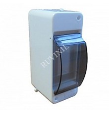 Щиток о/п на 2 мод. с вертикальной дверцей. 130х51х83мм  68102  Рувинил