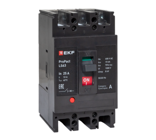 Выключатель автоматический LS63 15кА 3P 25А ProPact  mccb-63-15-3-25-ls  EKF
