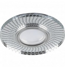 Светильник точечный встраиваемый под лампу, с LED подсветкой CD979 15LED*2835SMD 4000K, MR16 50W G5.3, прозрачный, хром  32995  FERON