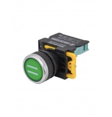 ВК22-EА3361-65У1, зелёный, с символом "II", 1НО, цилиндр, d22мм, IP65, выключатель кнопочный  (ЭТ)   ET010780   Электротехник