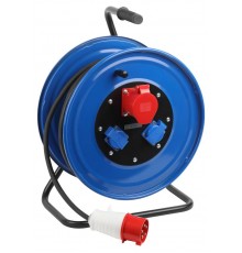 Удлинитель силовой IND380-RM-3e-5x4-20m-IP44 380В на катушке 3 розетки 1xCEE 5P/2xSCHUKO 20м КГ 5х4 32A IP44  Б0057312  ЭРА