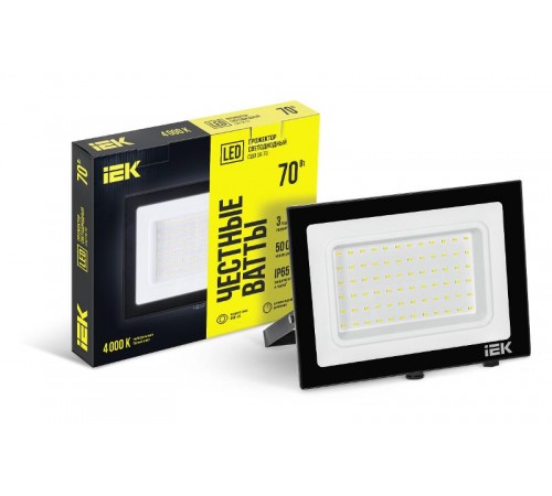 Прожектор светодиодный СДО 06-70 IP65 4000К черный IEK  LPDO601-070-40-K02  IEK