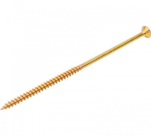 Саморез универсальный острый с потайной головкой 6х180 желтый (10шт/уп)  PR08.8497  Промрукав