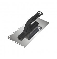 Гладилка нержавеющая 130х270 мм, зуб 8х8 мм, пластиковая ручка  89-0254  REXANT