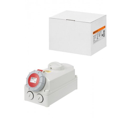 Розетка настенная, с выключателем и блокировкой IP67 16А 3Р+РЕ 380В  SQ0611-0065  TDM