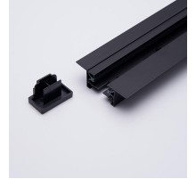 Шинопровод осветительный встраиваемый для трековых светильников, черный, 3м, в наборе токовод, заглушка, крепление, CAB1004  10356  Feron