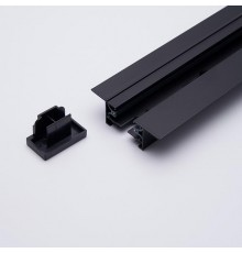 Шинопровод осветительный встраиваемый для трековых светильников, черный, 1м, в наборе токовод, заглушка, крепление, CAB1004  10352  Feron